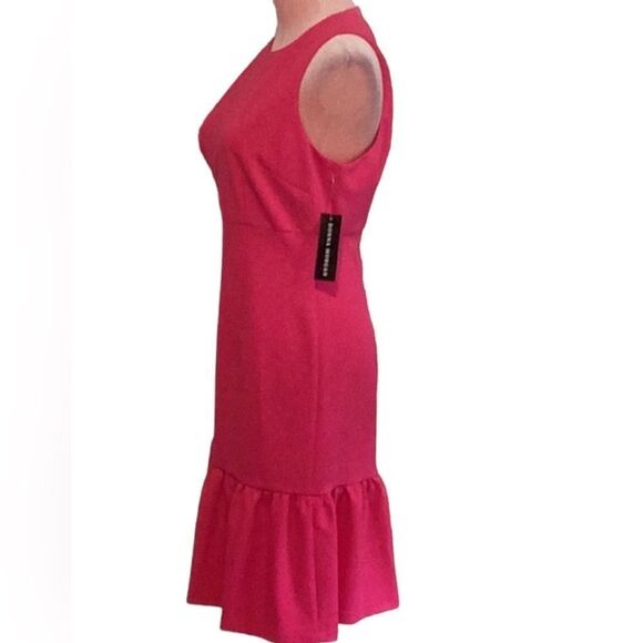 DONNA MORGAN NWT SLEEVELESS DRESS RUFFLE FLOUNCE SKIRT SHEATH COCKTAIL PARTY - Picture 7 of 8
